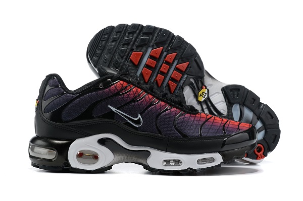 Men's Hot sale Running weapon Air Max TN Shoes Black/Red 0186